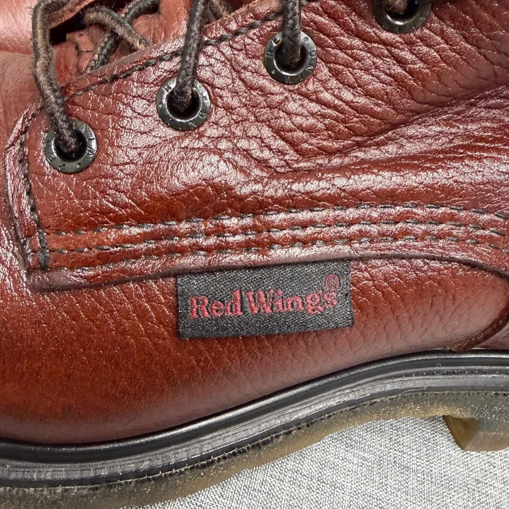 Red Wing Work Boots Mens 8 D Brown 2408 Steel Toe EH Leather 8